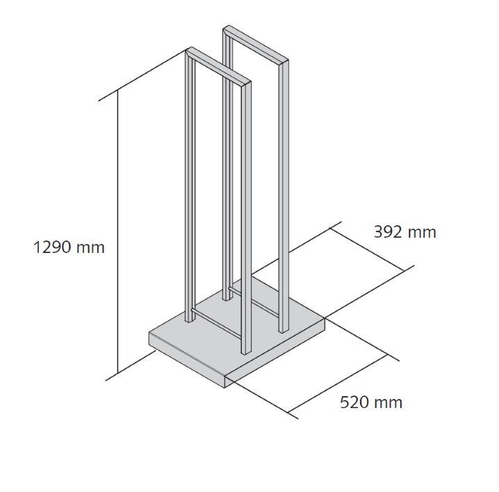 µM CHARIOT BUCHES 52cm RAL_9017