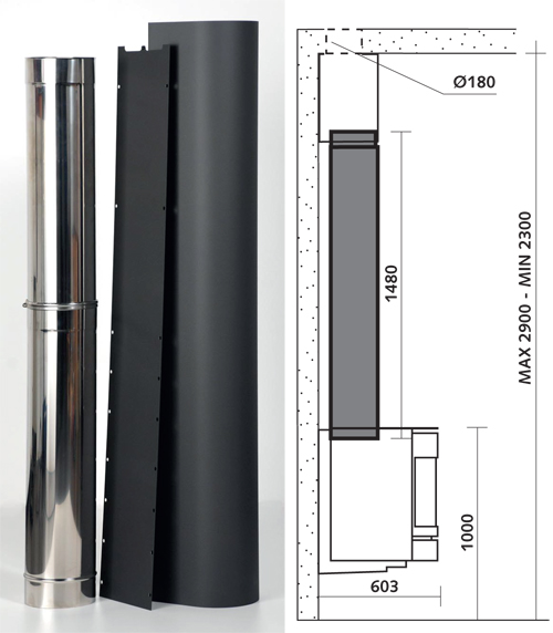 30UP KIT COLONNE CONV ET BUSE 1.48m