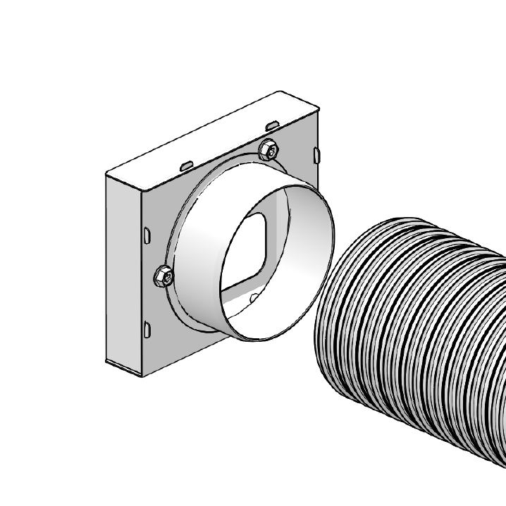S6IN KIT RACCORD AIR EXT AR (100mm/4'')