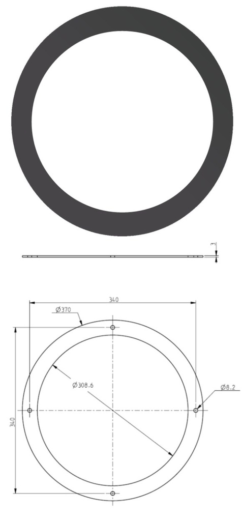 ROSACE D300 STUVGREY