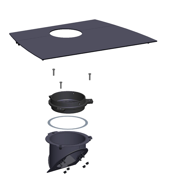 S6-H 5650 SORTIE FUMEE VER+TABLETTES SUP