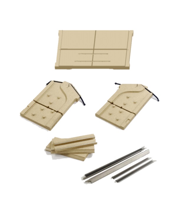 1678 SET GARNITURE VERMICULITE