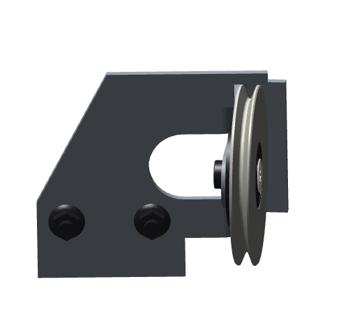 22- ENSEMBLE POULIE + SUPPORT DROIT