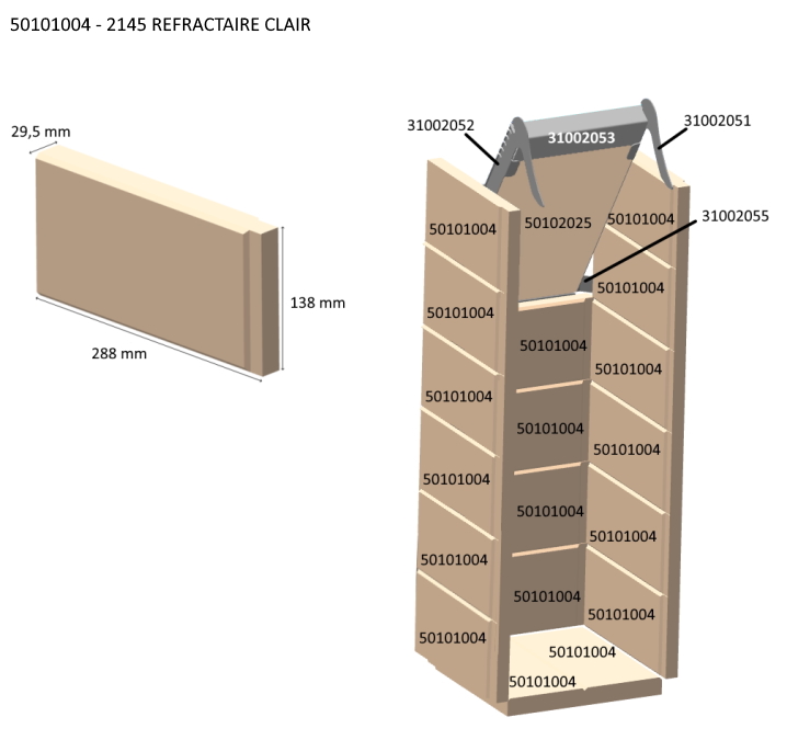 2145 REFRACTAIRE CLAIR (288X138)