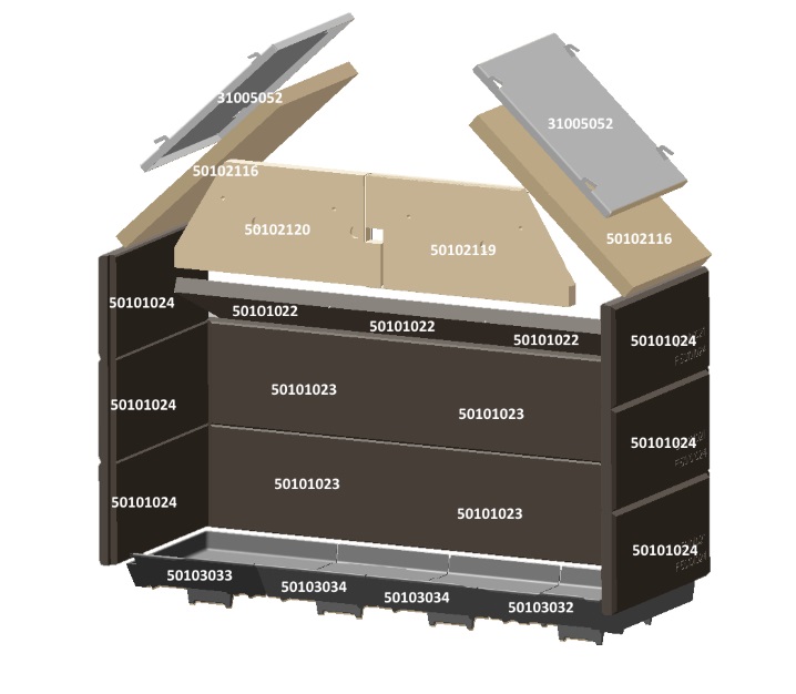 22110 REFRACTAIRE 448X170X40 FONCE