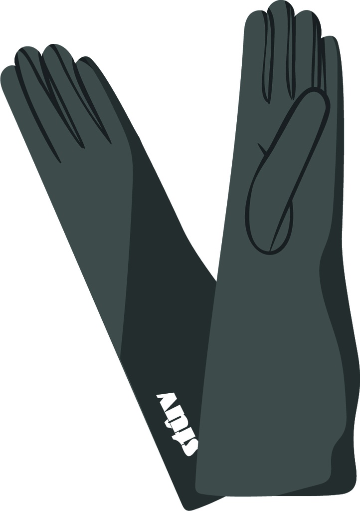 GANT EN CUIR NOIR STUV