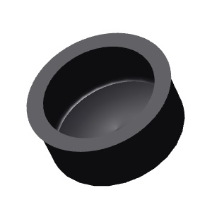 PATIN SILICONE ANTI GLISSE NOIR Ø30mm