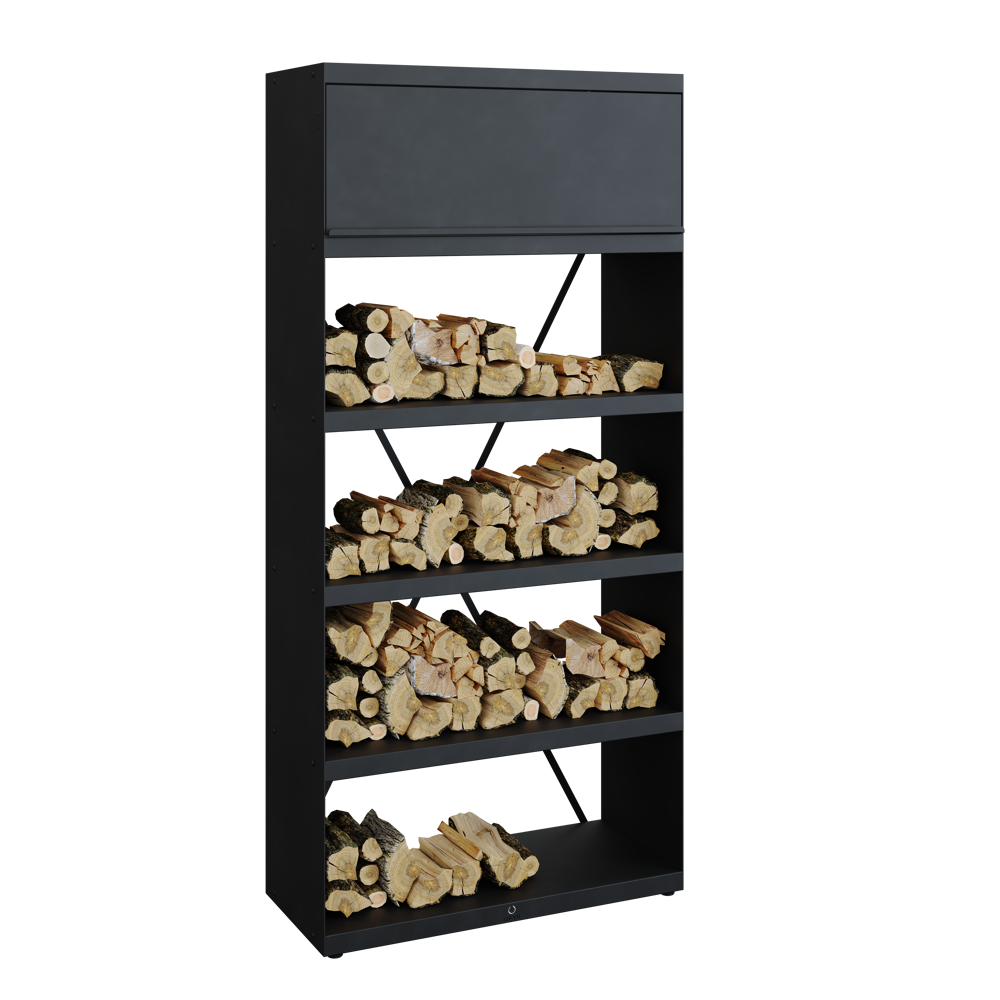 [WSB-100] OFYR Wood Storage Black 100
