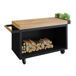 [MP-135-PRO-TW] OFYR Mise en Place Table Corten 135 PRO Bois de teck